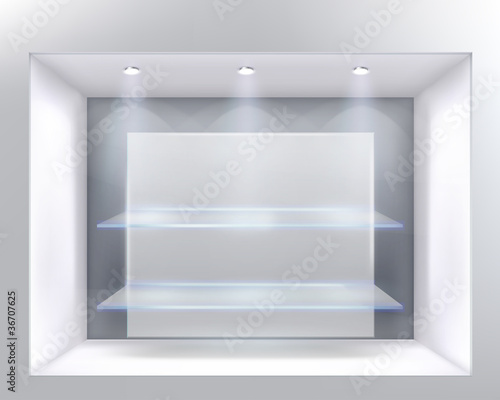 Vector: Show-window of shop. Vector illustration. Show-window of shop. Vector illustration.
