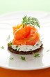 Canapes with smoked salmon Canapes with smoked salmon