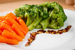Foto: Steamed broccoli and carrots Steamed broccoli and carrots