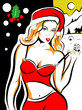 femme sexy déguisée en père noel qui se déshabille femme sexy déguisée en père noel qui se déshabille