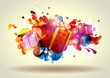 Christmas colorful gifts.