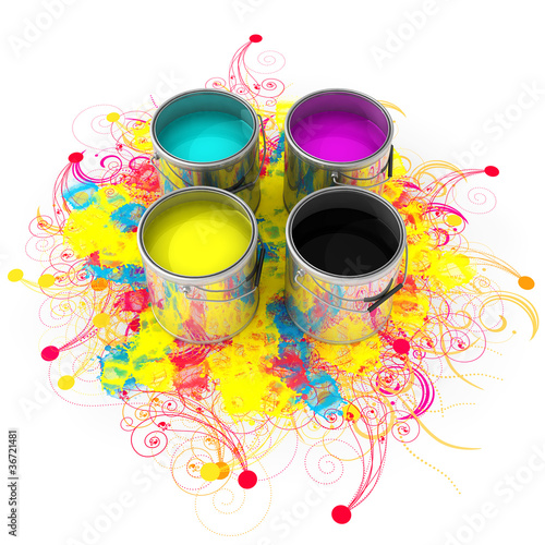 Illustration: Colori CMYK Splash Colori CMYK Splash