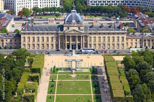 Photo: Paris - aerial view of Champ de Mars Paris - aerial view of Champ de Mars