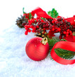 Christmas Decorations isolated on white