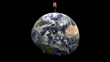 Globe with stop climate change sign animation Globe with stop climate change sign animation