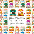 Cartoon market store car card