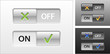 web buttons switch on off, power sliders or switchers.