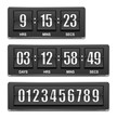 Vector countdown timer. Under construction sign board.