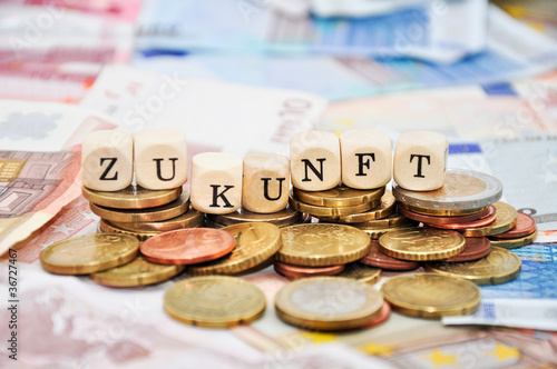 Foto: Zukunft Schriftzug Zukunft Schriftzug