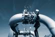 Industrial zone, Steel pipelines and valves