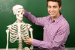 Student with skeleton