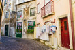 Alfama district,Lisbon Portugal. Washing day.
