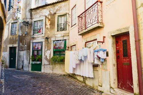 Photo: Alfama district,Lisbon Portugal. Washing day. Alfama district,Lisbon Portugal. Washing day.