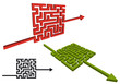 maze arrow signs, vector