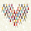 Social media people in heart shape Social media people in heart shape