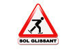 Panneau attention sol glissant Panneau attention sol glissant
