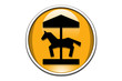 Bouton rond manège