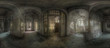 abandoned hallway panorama