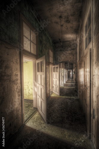 Photo: hallway with open doors hallway with open doors