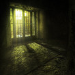 door in an abandoned complex