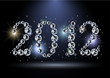2012 year diamond digits with sparkles - eps10 vector