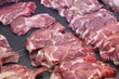 beefsteaks at the butcher shop