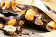 Crushed dark chocolate with hazelnuts
