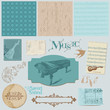 Scrapbook design elements - Vintage Music Set