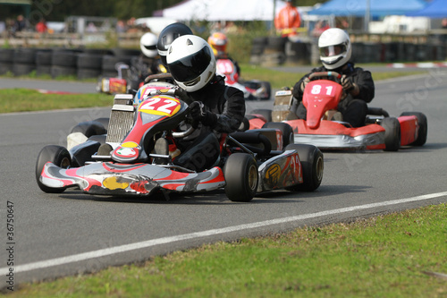 Photo: Line of racing go karts Line of racing go karts