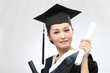 Photo: Smiling young female graduate Smiling young female graduate