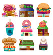 cartoon shop/house icons