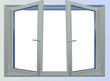 window isolated on white illustration