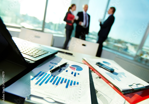 Photo: Documents at workplace Documents at workplace
