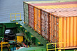 Container auf einem Containerschiff