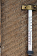 Photo: Tool retro glass thermometer Tool retro glass thermometer