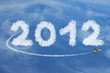 Happy new year 2012 clouds concept