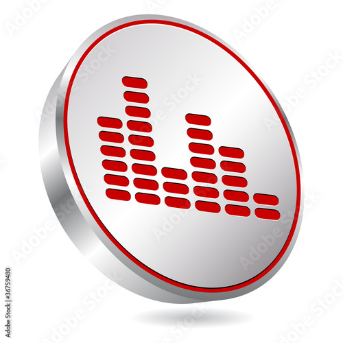 Vector: musical button musical button