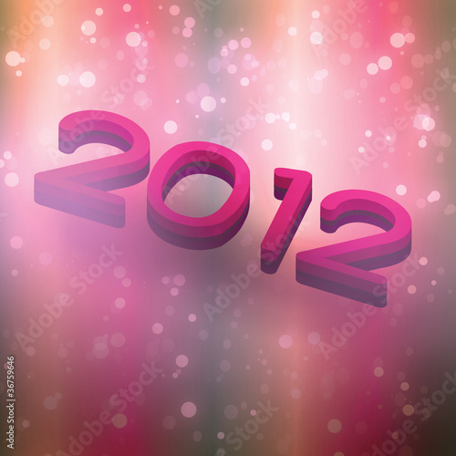 Illustration: New year 2012 beautiful text effect New year 2012 beautiful text effect