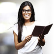 woman studying