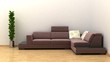 Sofa with plant