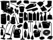 Cleaning objects isolated on white Cleaning objects isolated on white