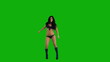 girl dansing on the green screen