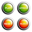 buttons set isolated on white background