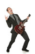 Photo: Full length of young man in a suit with guitar Full length of young man in a suit with guitar