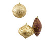 Christmas baubles isolated on white background Christmas baubles isolated on white background