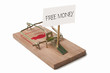 Mousetrap with free money sign