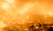 storm on the city in the night storm on the city in the night