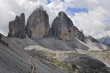 Tre Cime di Lavaredo in Italian Dolomites.