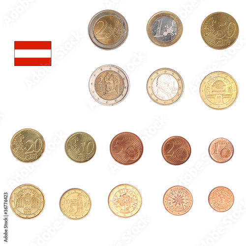 Photo: Euro coin - Austria Euro coin - Austria