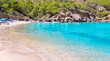 Ibiza Port de Benirras beach turquoise color